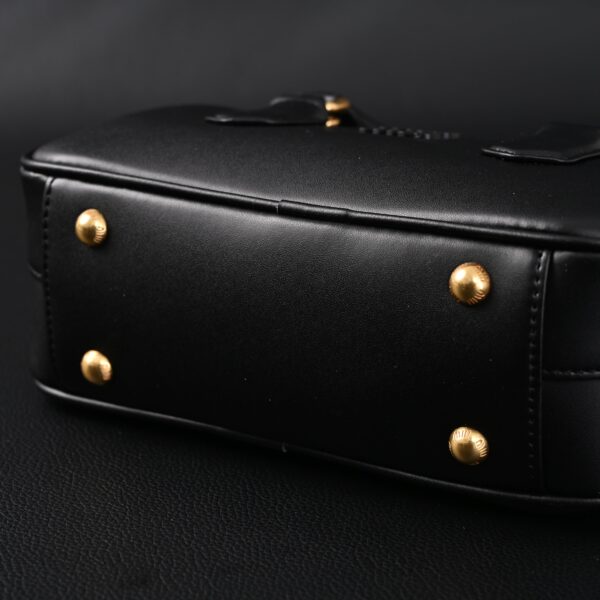 Miu Miu Black Matelassé Leather Satchel Bag – Mini Top Handle