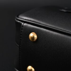 Miu Miu Black Matelassé Leather Satchel Bag – Mini Top Handle - Image 9