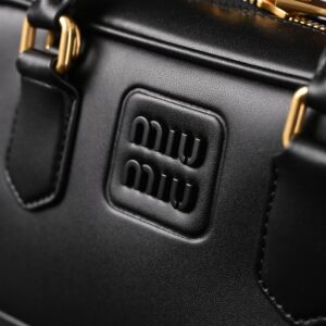Miu Miu Leather Top Handle Satchel – Classic Black - Image 11