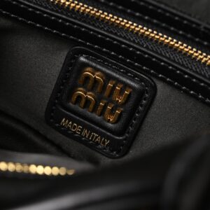 Miu Miu Leather Top Handle Satchel – Classic Black - Image 16
