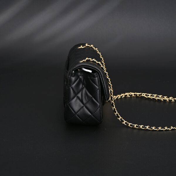 Chanel Classic Flap Mini Bag – Black Quilted Lambskin with Gold-Tone Hardware