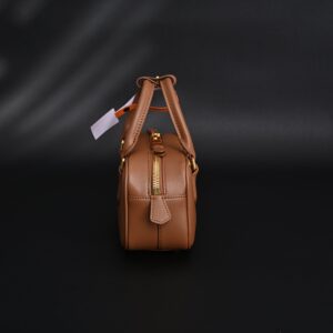 Miu Miu Leather Top Handle Satchel – Caramel Brown - Image 4
