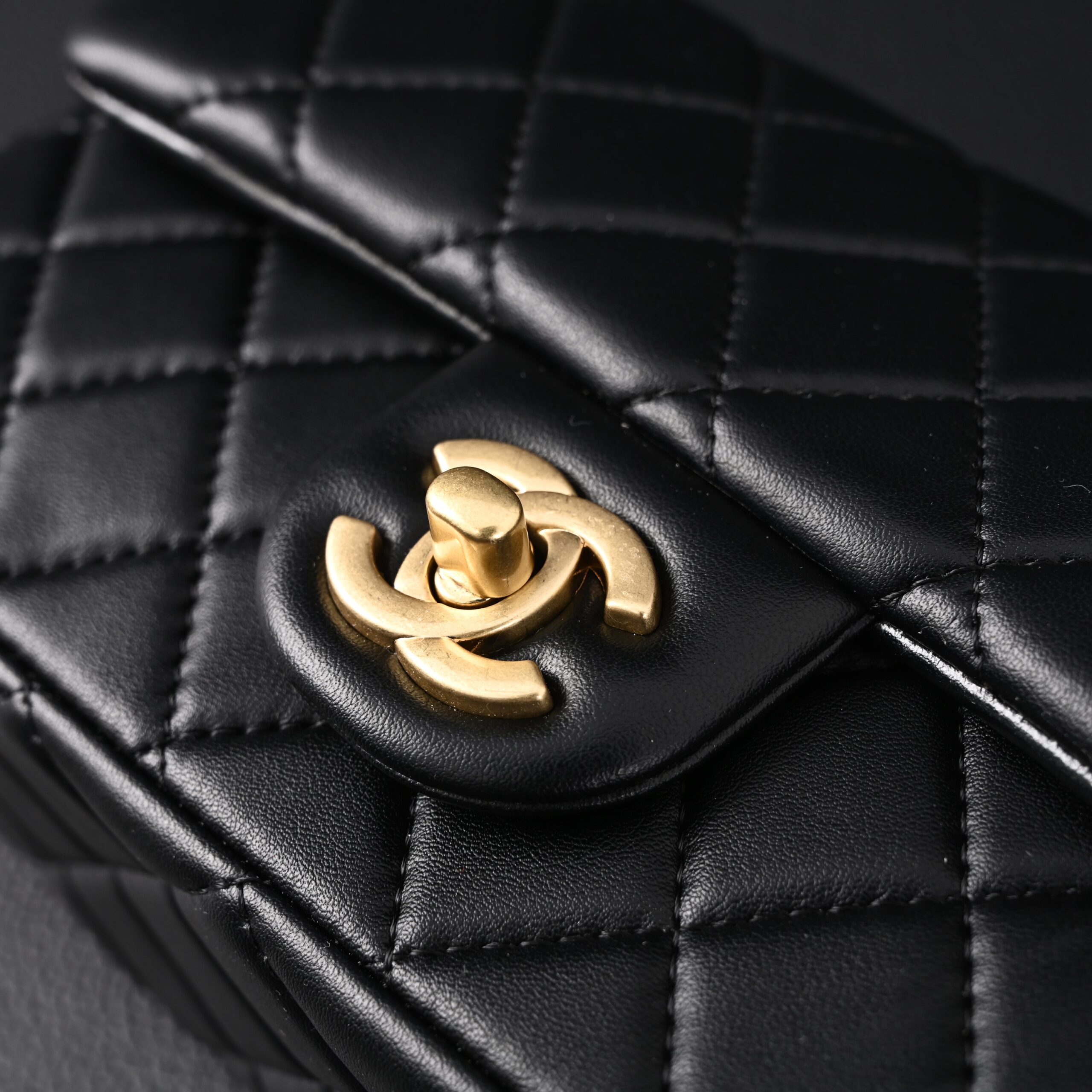 Chanel Classic Flap Mini Bag – Black Quilted Lambskin with Gold-Tone Hardware - Image 9