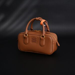 Miu Miu Leather Top Handle Satchel – Caramel Brown - Image 7
