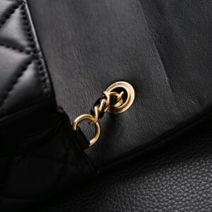 Chanel Classic Flap Mini Bag – Black Quilted Lambskin with Gold-Tone Hardware - Image 15