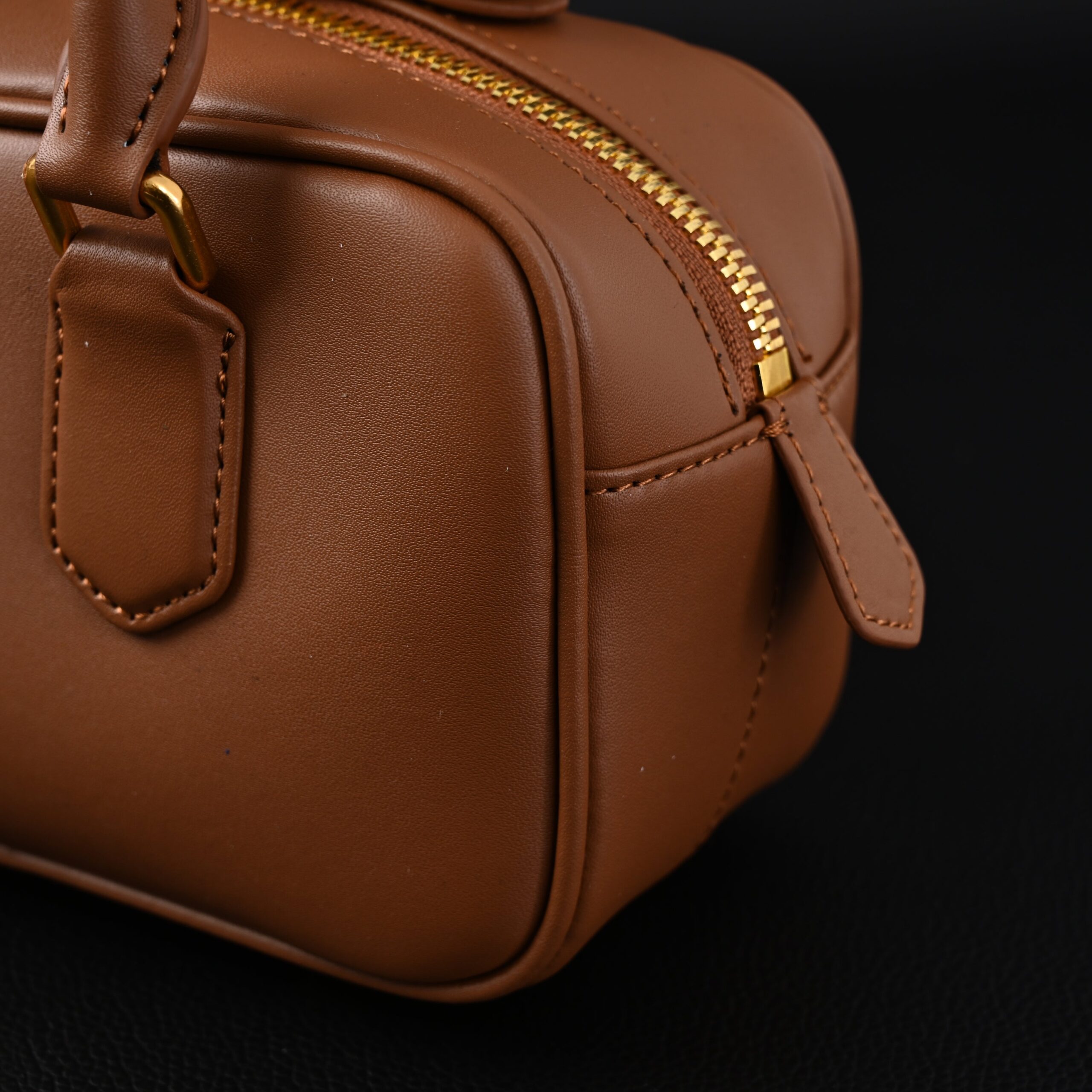 Miu Miu Leather Top Handle Satchel – Caramel Brown - Image 10