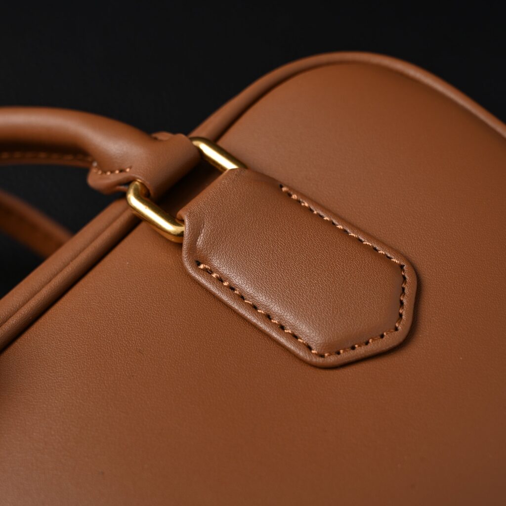 Miu Miu Leather Top Handle Satchel – Caramel Brown