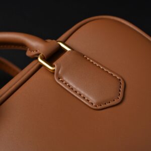 Miu Miu Leather Top Handle Satchel – Caramel Brown - Image 14