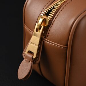 Miu Miu Leather Top Handle Satchel – Caramel Brown - Image 15