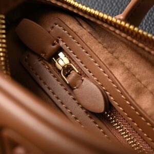 Miu Miu Leather Top Handle Satchel – Caramel Brown - Image 17
