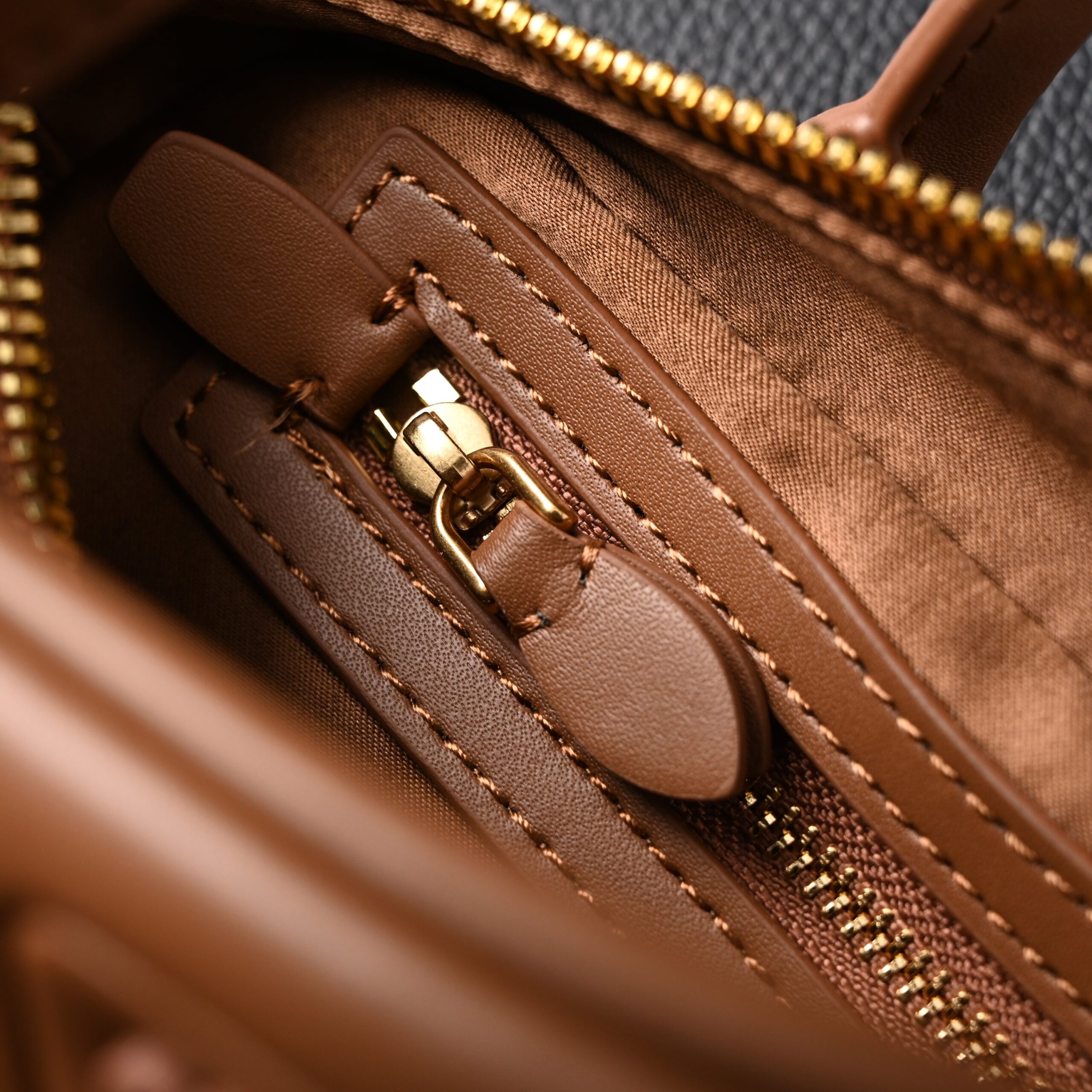 Miu Miu Leather Top Handle Satchel – Caramel Brown - Image 17