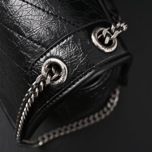 Saint Laurent Niki Medium Black Crinkled Leather Shoulder Bag - Image 10