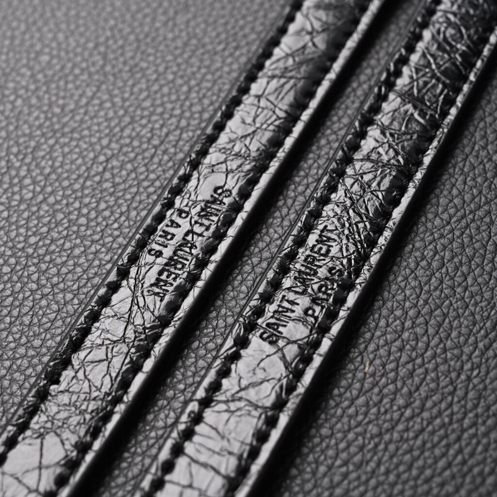Saint Laurent Niki Medium Black Crinkled Leather Shoulder Bag