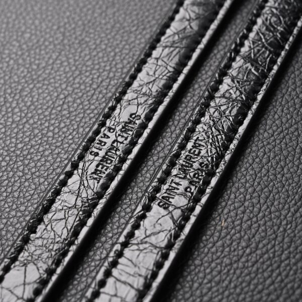 Saint Laurent Niki Medium Black Crinkled Leather Shoulder Bag