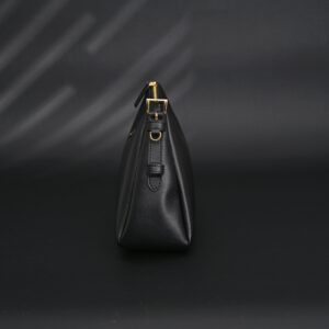 Prada Cleo Black Brushed Leather Shoulder Bag - Image 6