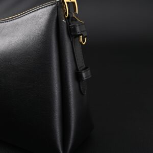 Prada Cleo Black Brushed Leather Shoulder Bag - Image 10