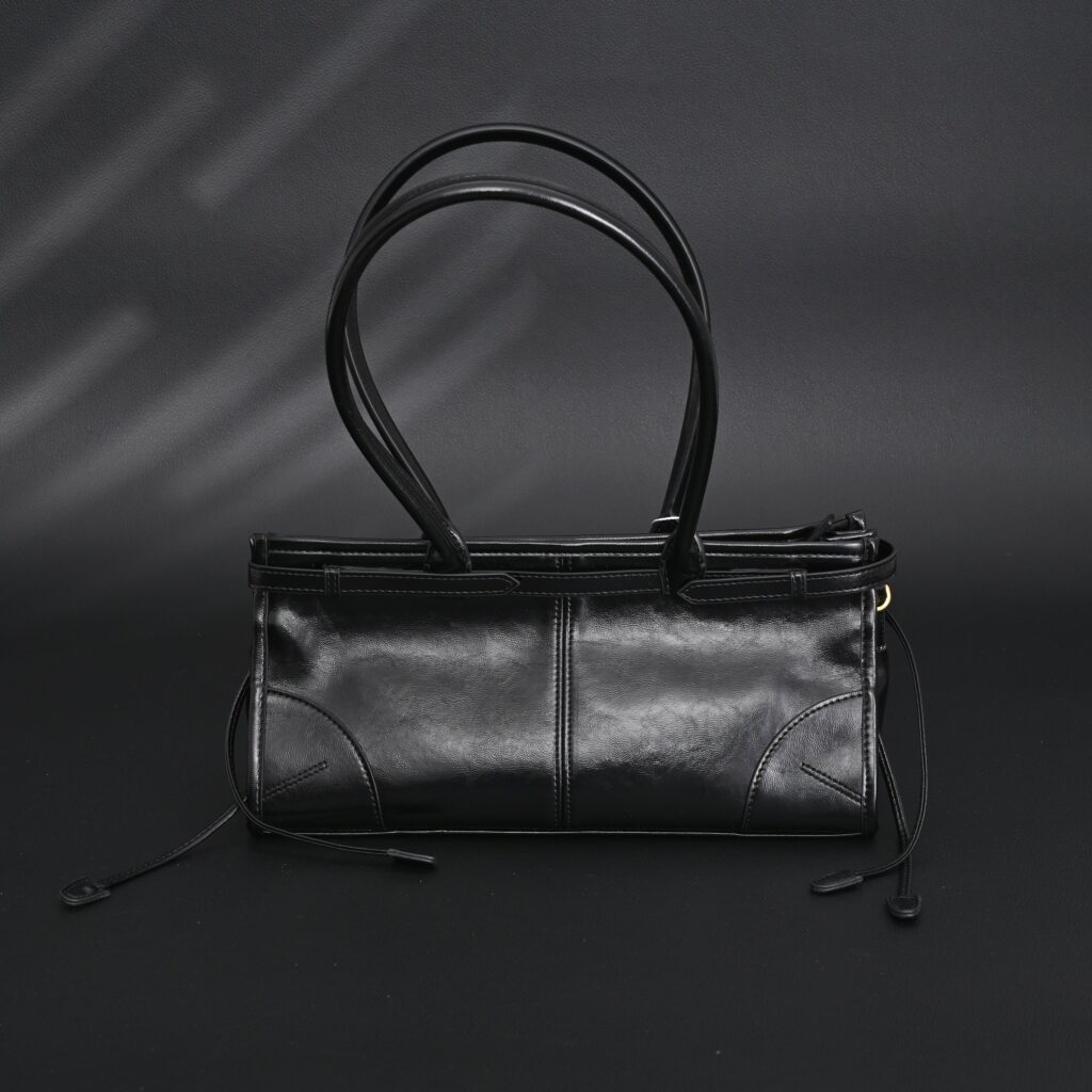 Prada Cleo Black Patent Leather Shoulder Bag with Gold Hardware
