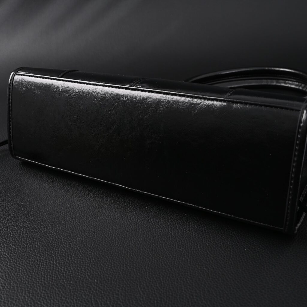 Prada Cleo Black Patent Leather Shoulder Bag with Gold Hardware