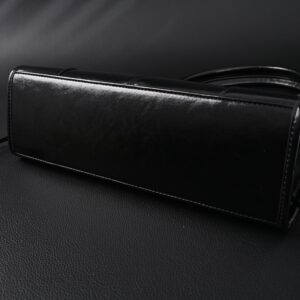 Prada Cleo Black Patent Leather Shoulder Bag with Gold Hardware - Image 8
