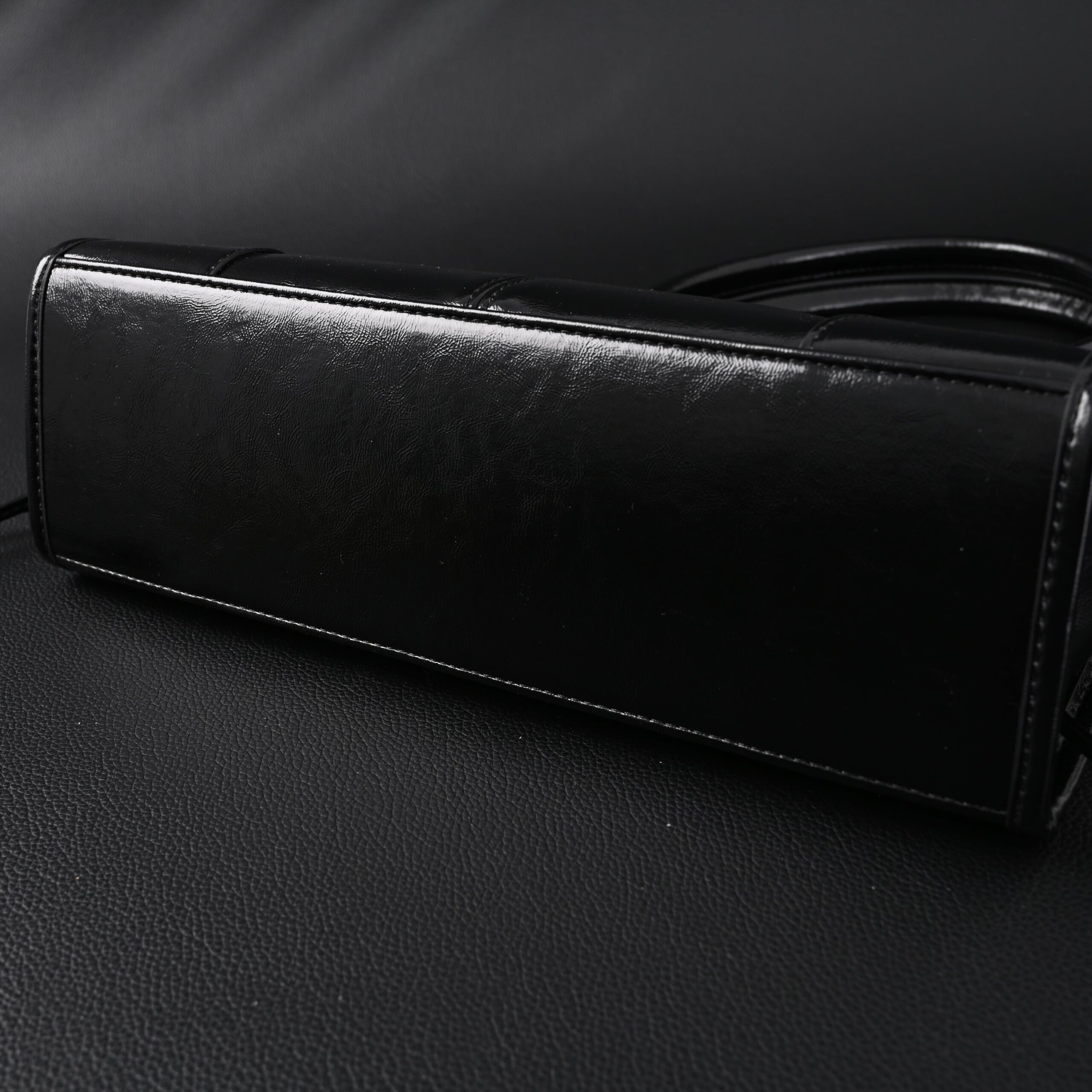 Prada Cleo Black Patent Leather Shoulder Bag with Gold Hardware - Image 8