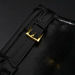Prada Cleo Black Patent Leather Shoulder Bag with Gold Hardware - Image 10