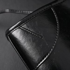 Prada Cleo Black Patent Leather Shoulder Bag with Gold Hardware - Image 12