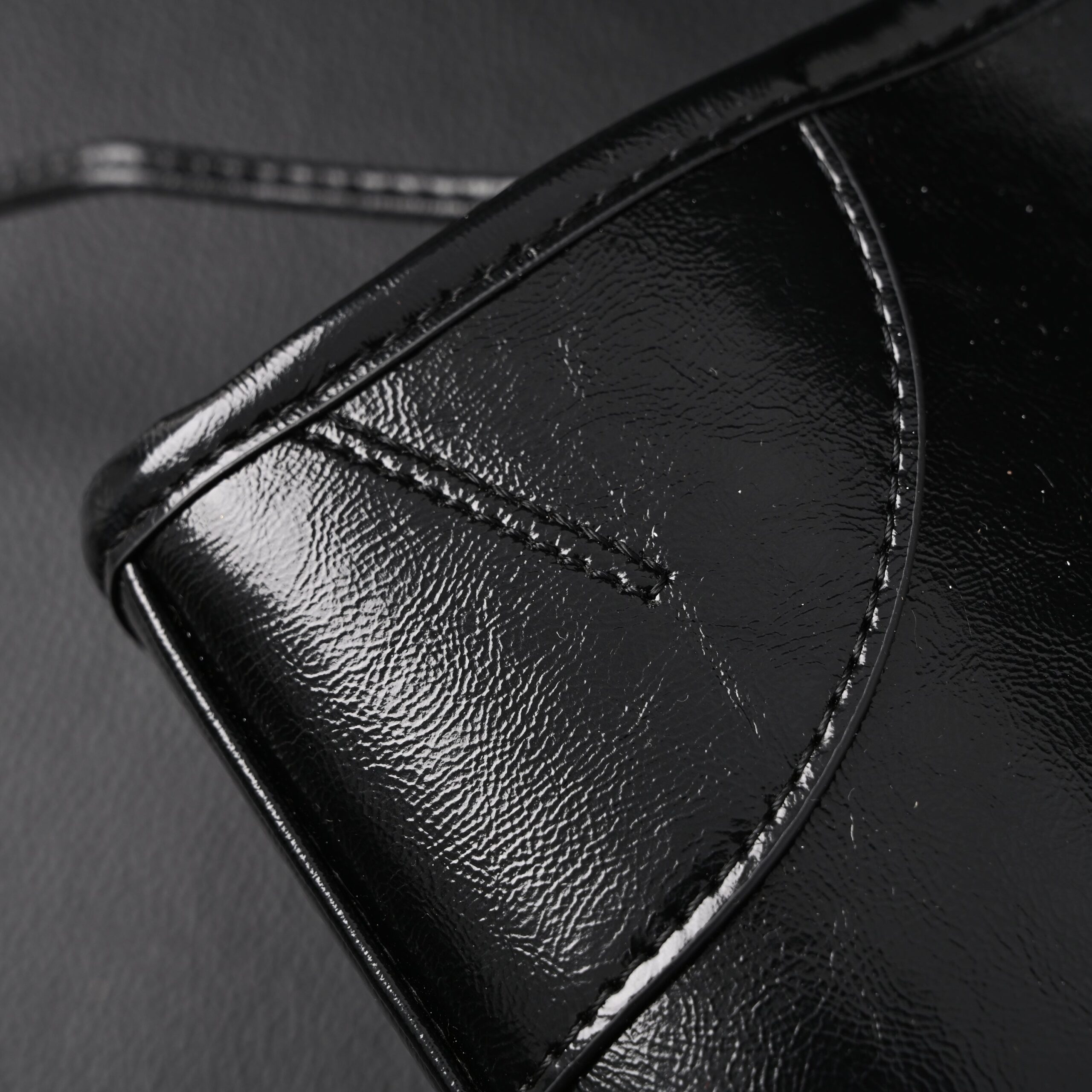 Prada Cleo Black Patent Leather Shoulder Bag with Gold Hardware - Image 12