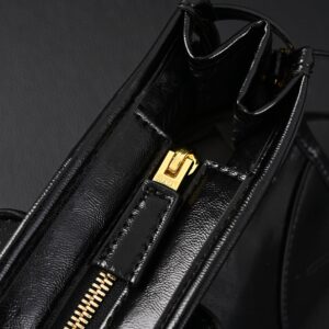 Prada Cleo Black Patent Leather Shoulder Bag with Gold Hardware - Image 16