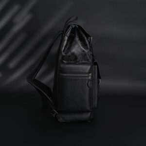 Coach Men’s Leather Backpack – Black Signature Canvas - Image 5