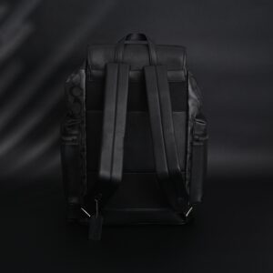 Coach Men’s Leather Backpack – Black Signature Canvas - Image 6