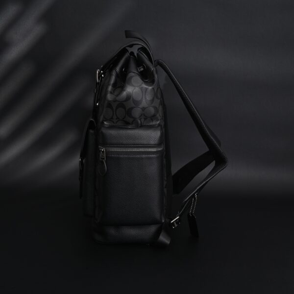 Coach Men’s Leather Backpack – Black Signature Canvas