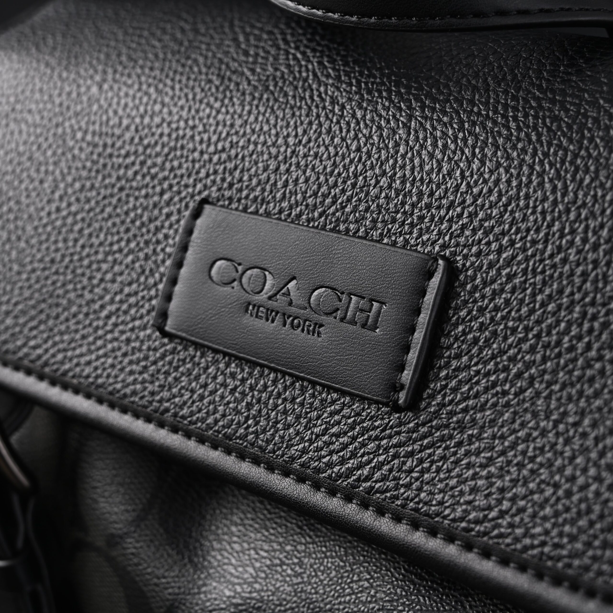 Coach Men’s Leather Backpack – Black Signature Canvas - Image 10