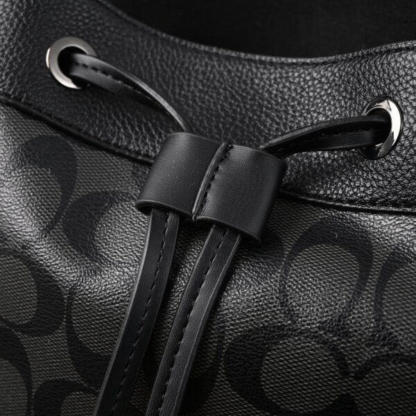 Coach Men’s Leather Backpack – Black Signature Canvas