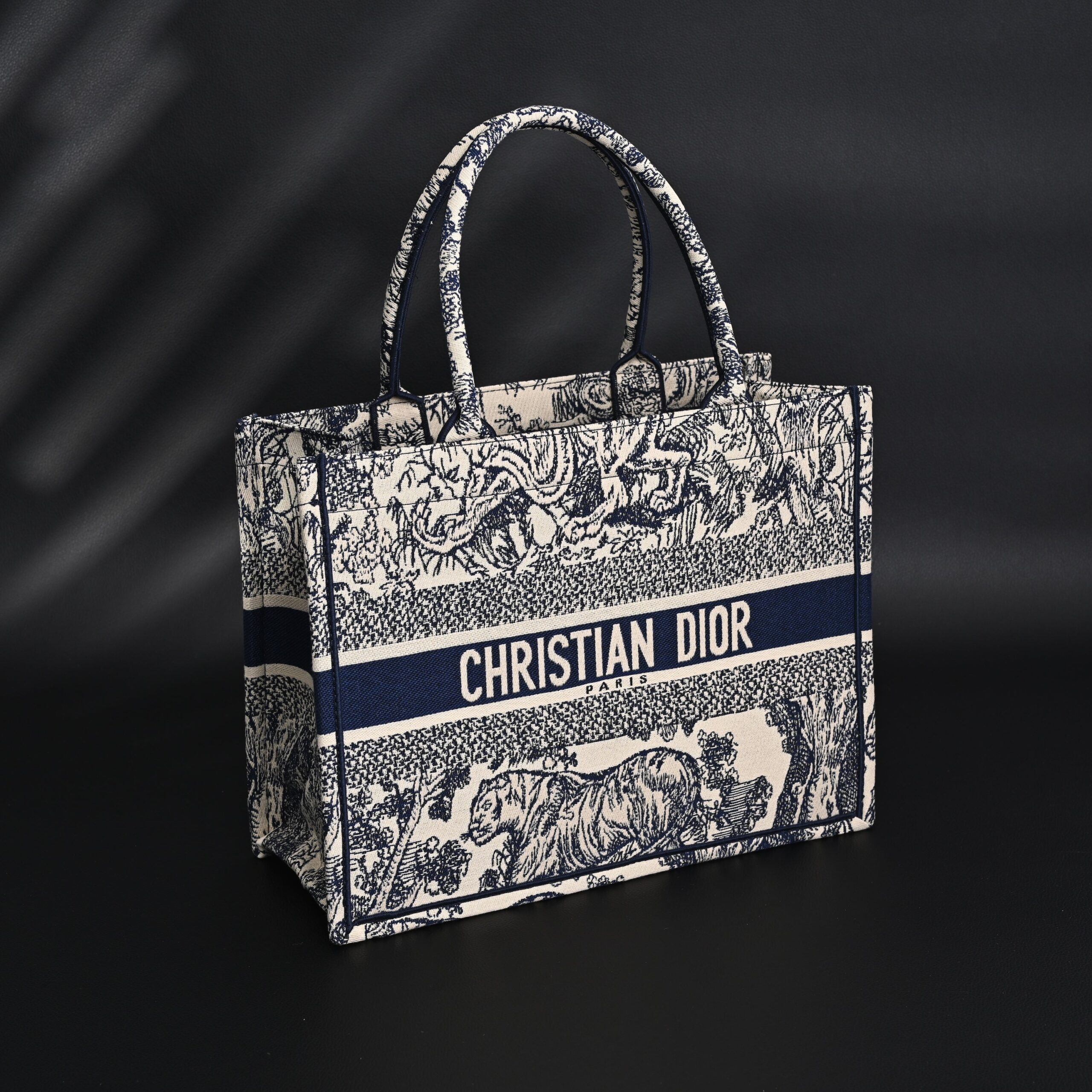 Dior Book Tote Bag – Blue Toile de Jouy Embroidery - Image 1