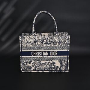 Dior Book Tote Bag – Blue Toile de Jouy Embroidery - Image 2