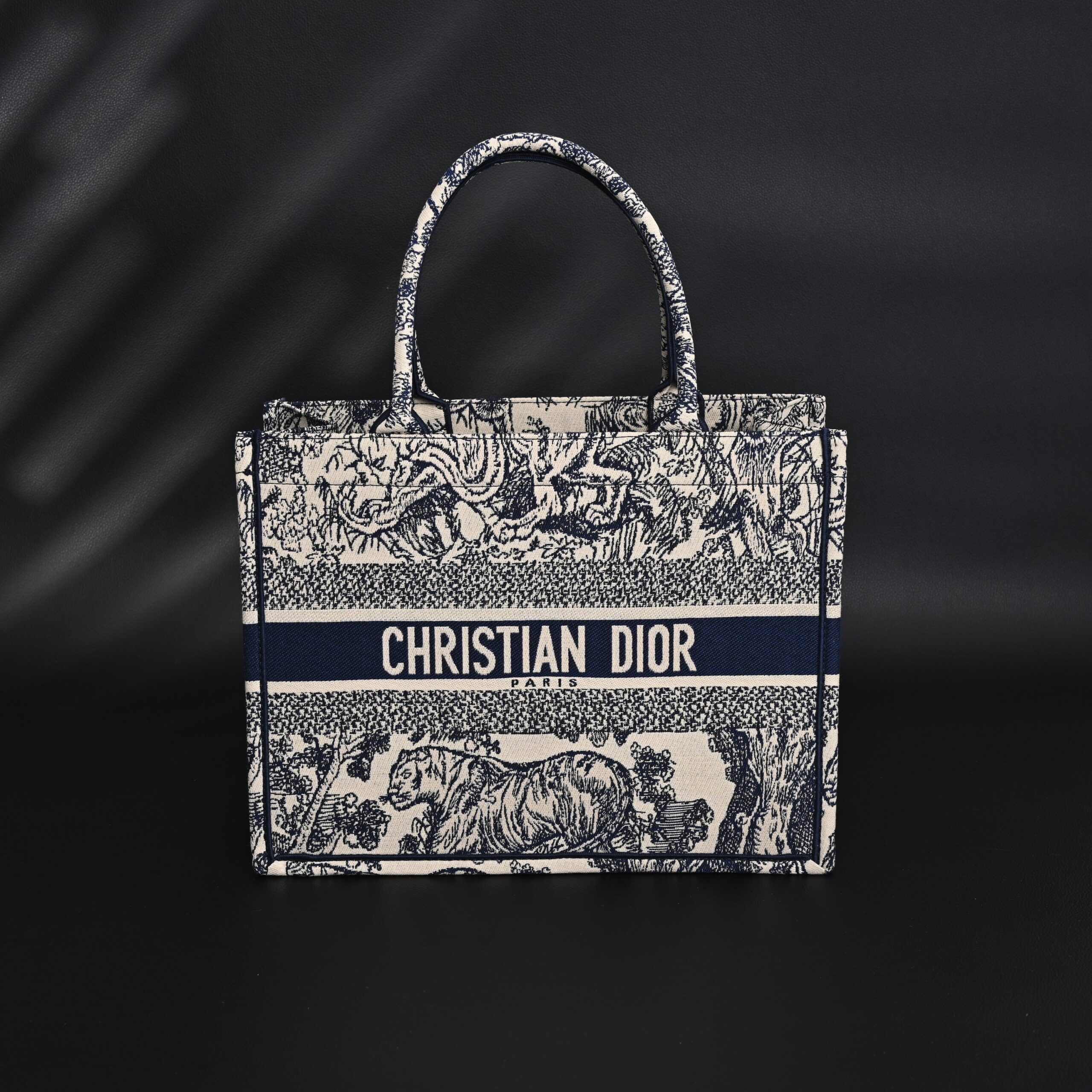 Dior Book Tote Bag – Blue Toile de Jouy Embroidery - Image 2