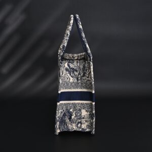 Dior Book Tote Bag – Blue Toile de Jouy Embroidery - Image 3
