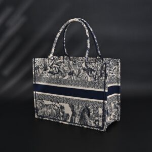 Dior Book Tote Bag – Blue Toile de Jouy Embroidery - Image 4