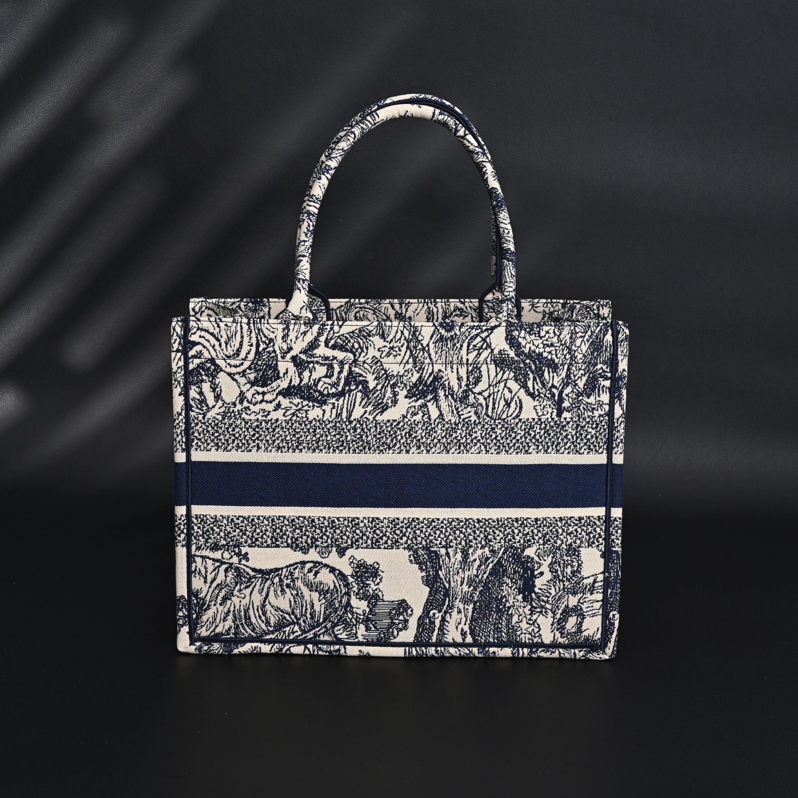 Dior Book Tote Bag – Blue Toile de Jouy Embroidery - Image 6
