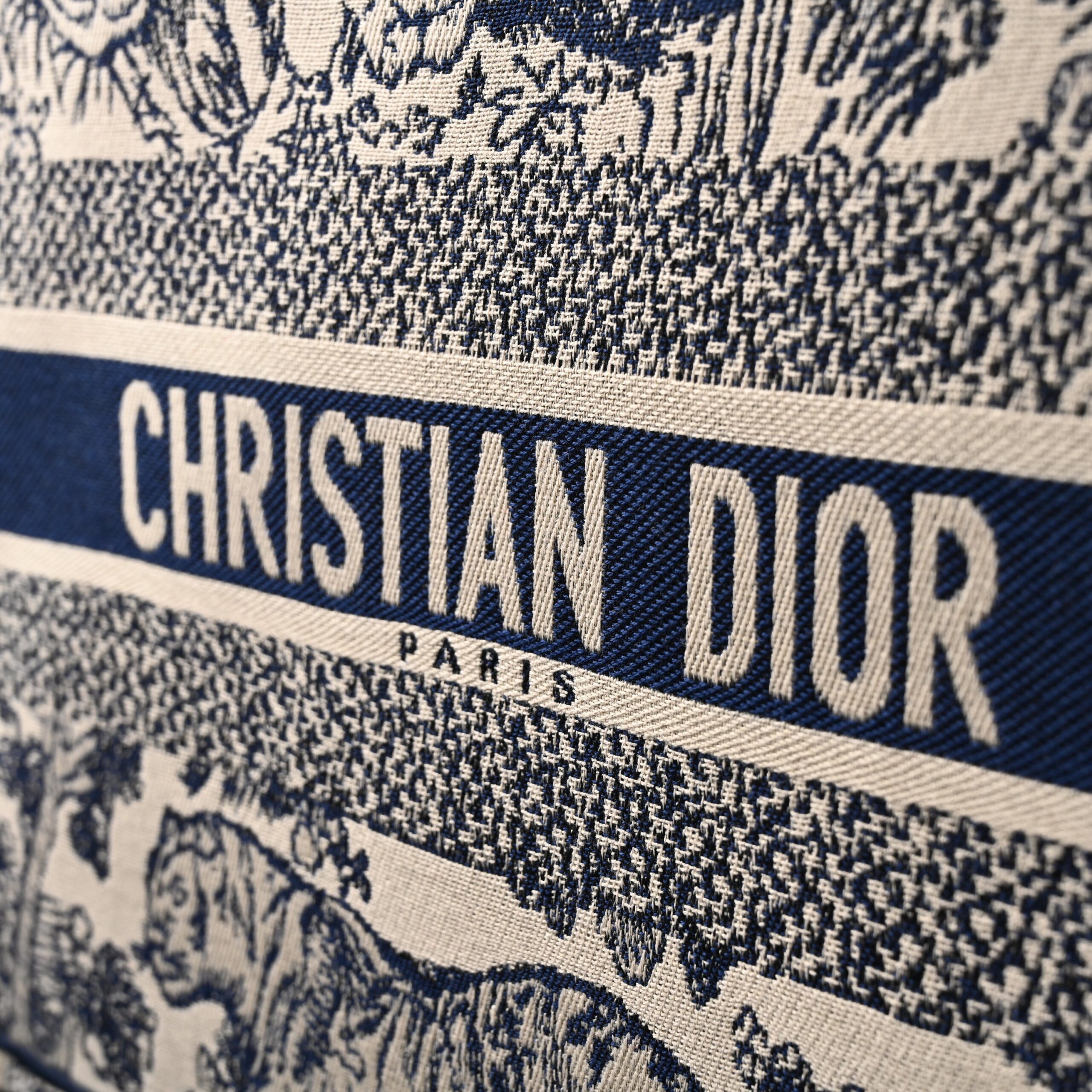 Dior Book Tote Bag – Blue Toile de Jouy Embroidery - Image 8