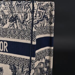 Dior Book Tote Bag – Blue Toile de Jouy Embroidery - Image 9