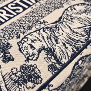 Dior Book Tote Bag – Blue Toile de Jouy Embroidery - Image 11