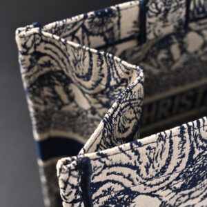 Dior Book Tote Bag – Blue Toile de Jouy Embroidery - Image 12