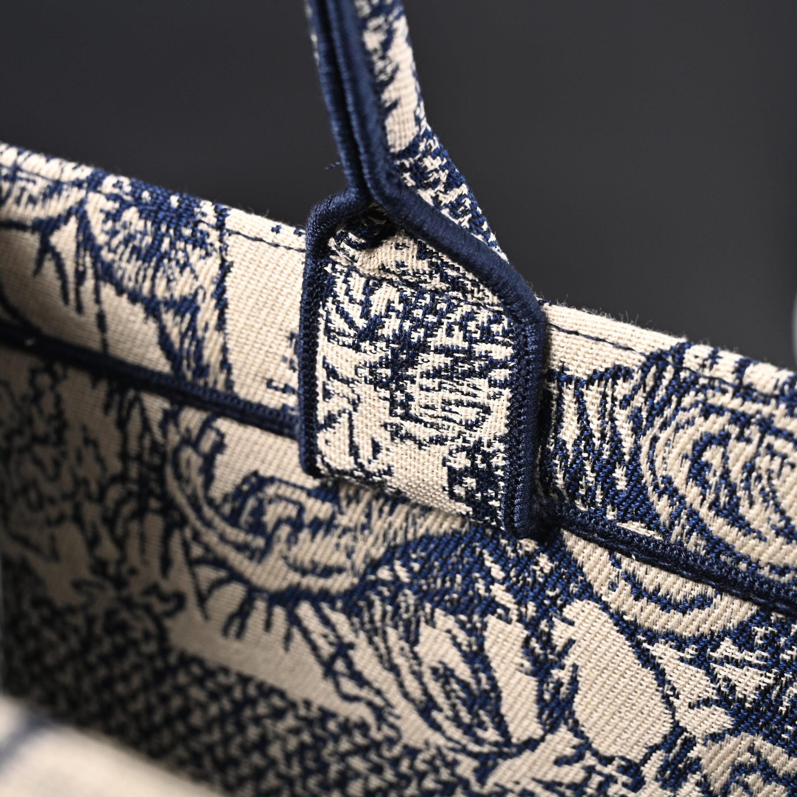 Dior Book Tote Bag – Blue Toile de Jouy Embroidery - Image 13