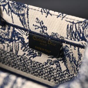 Dior Book Tote Bag – Blue Toile de Jouy Embroidery - Image 14