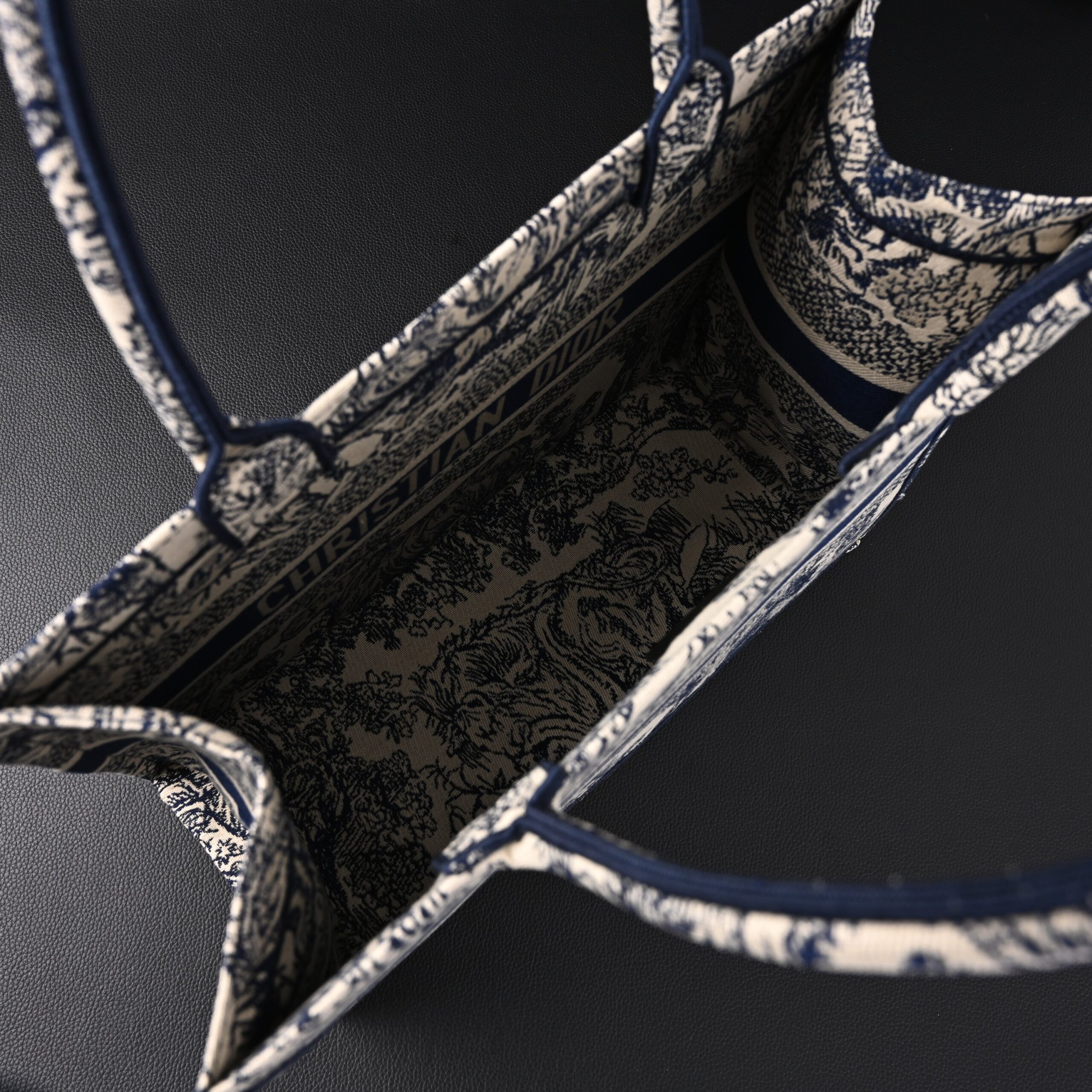 Dior Book Tote Bag – Blue Toile de Jouy Embroidery - Image 15