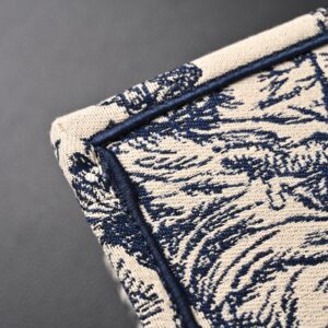 Dior Book Tote Bag – Blue Toile de Jouy Embroidery - Image 16