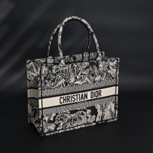 Dior Book Tote Bag – Black Toile de Jouy Embroidery - Image 2