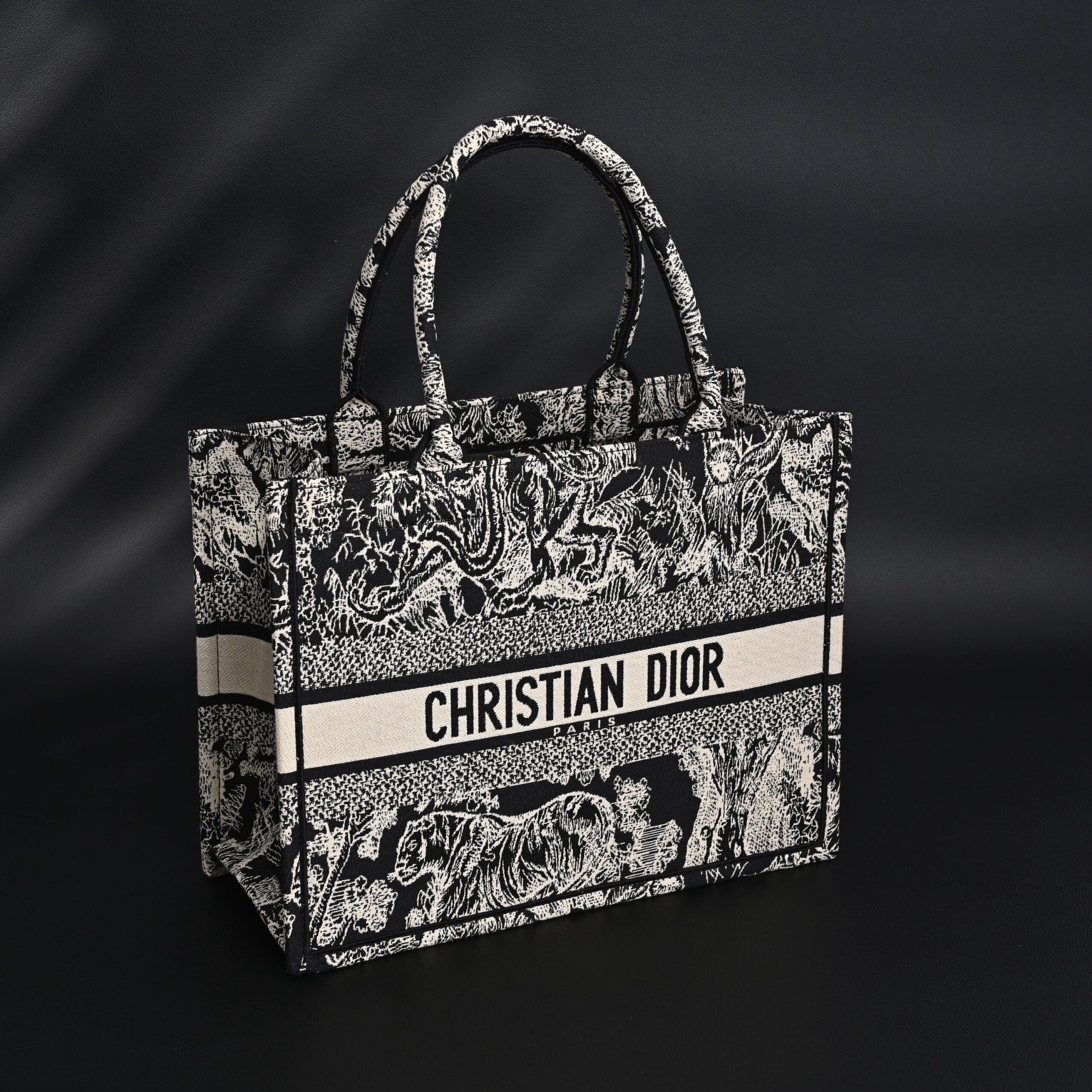 Dior Book Tote Bag – Black Toile de Jouy Embroidery - Image 2