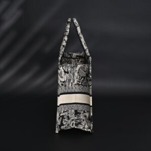 Dior Book Tote Bag – Black Toile de Jouy Embroidery - Image 3